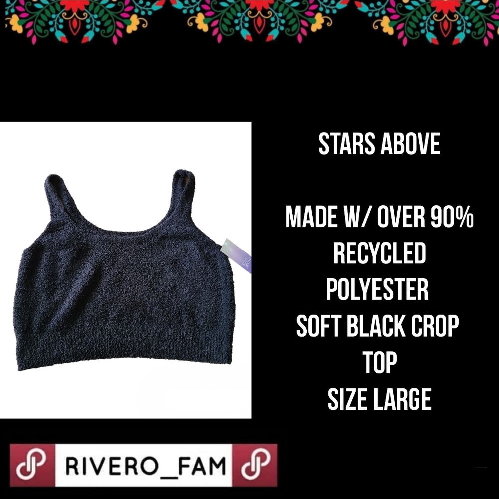 STARS ABOVE | BLACK CROP TANK | SIZE LARGE